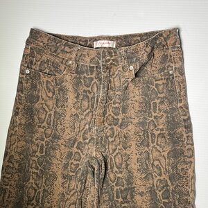 Vigoss Brown Snake Print Jeans